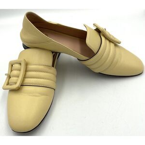 Bally Women's Slip On Buckle Loafers Sand Size 6.5 EU 37